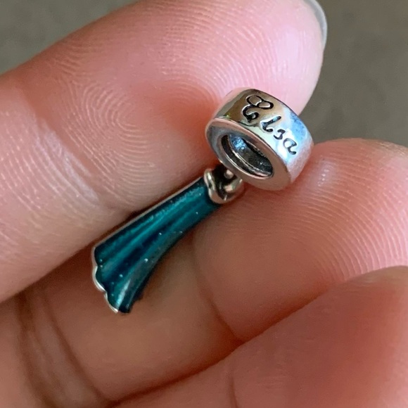 NWOT Disney Princess Elsa’s Dress Dangle Charm Sterling Silver 925 - Picture 10 of 11